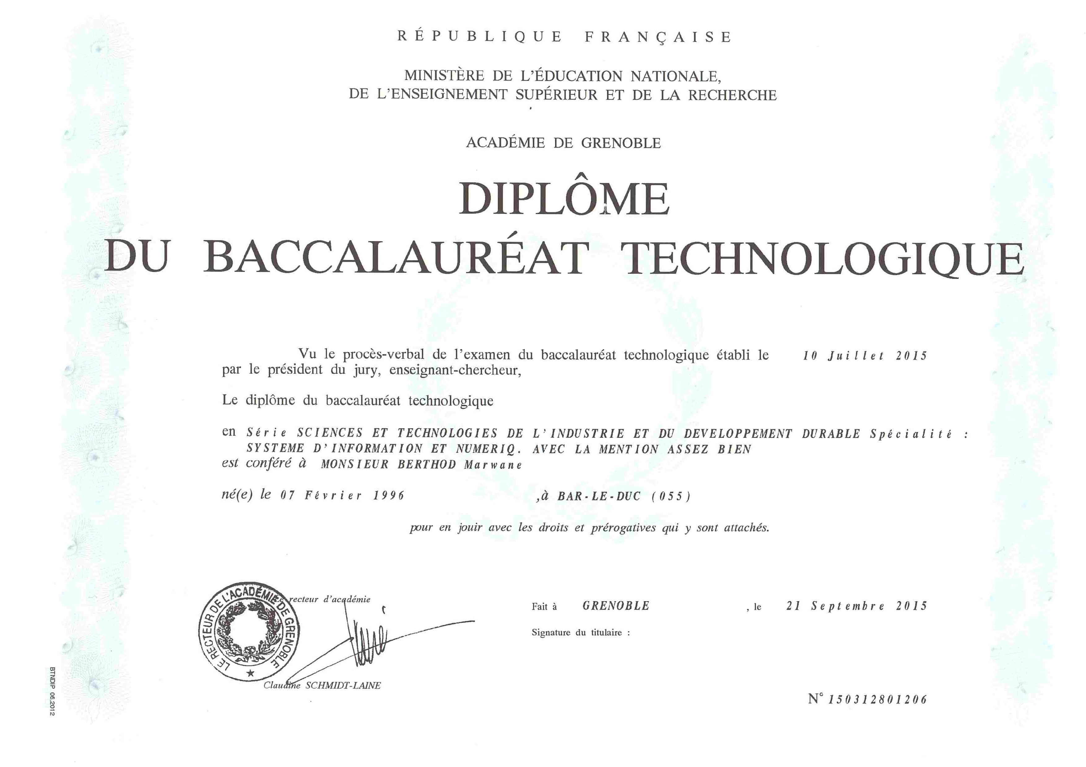 Baccalauréat